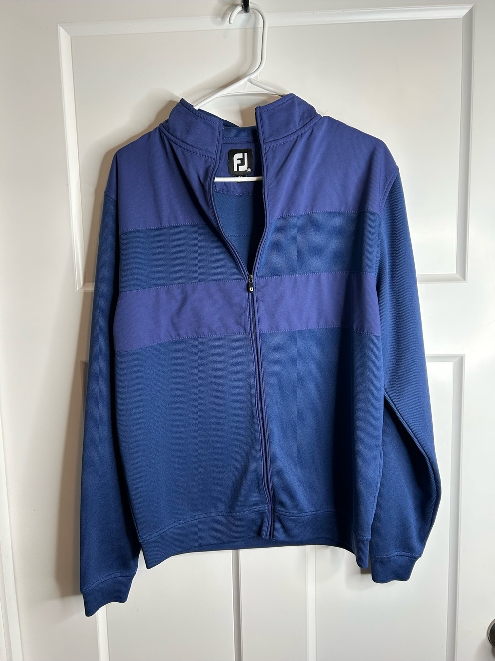 Footjoy Men’s Medium Zip Up Jacket Blue Branded Oswego Country Club 2044